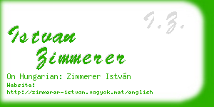 istvan zimmerer business card